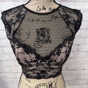 Victoria’s Secret Bra 32DD Dream Angels Lined Demi High Neck Mesh Lacs Sexy